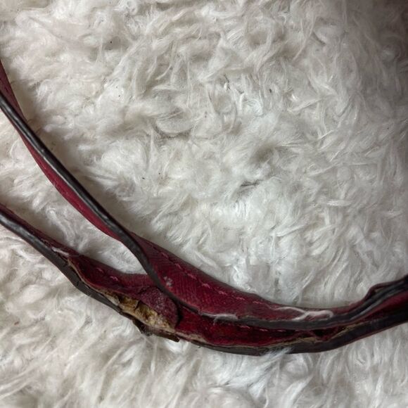 Red Coach Shoulder Bag with silver tone hardwares - Picture 13 of 15